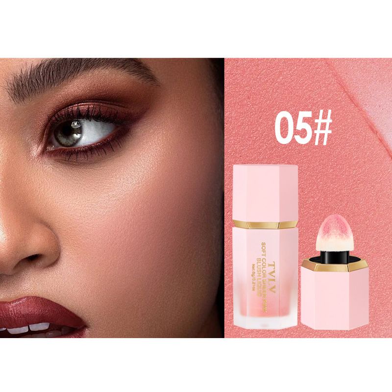 Cross Border TVLV Soft Color Powder Blush Liquid Verbessert den Teint und die natürliche Atmosphäre, Leicht zu färbendes Liquid Blush_voghion.com