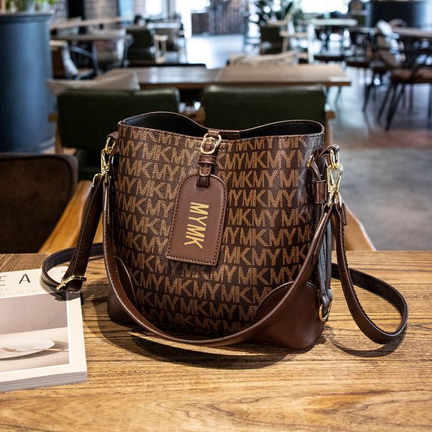 Borsa donna versione coreana borsa secchiello alla moda borsa a tracolla stampata in stile rosso netto borsa diagonale trama moda 2023 nuova tendenza_voghion.com