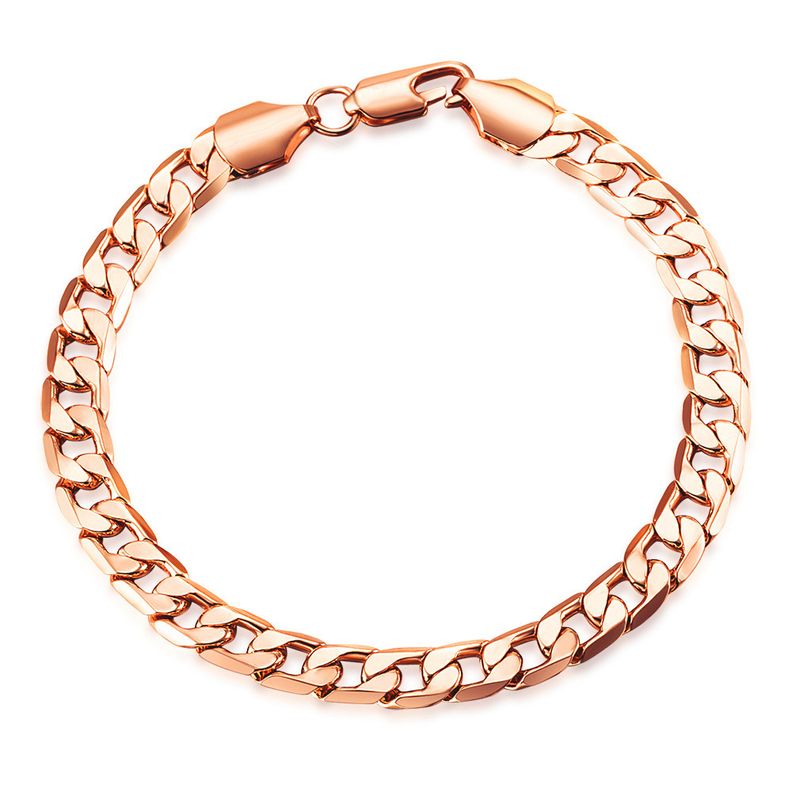 Nuovi braccialetti di coppia con catena intrecciata in oro semplice, personalizzati, in rilievo cubano_voghion.com