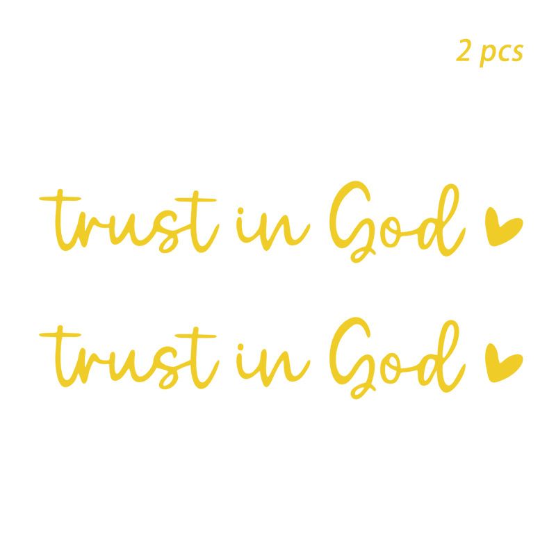 2 pack Trust in god  car rearview mirror makeup mirror life decoration stickers_voghion.com