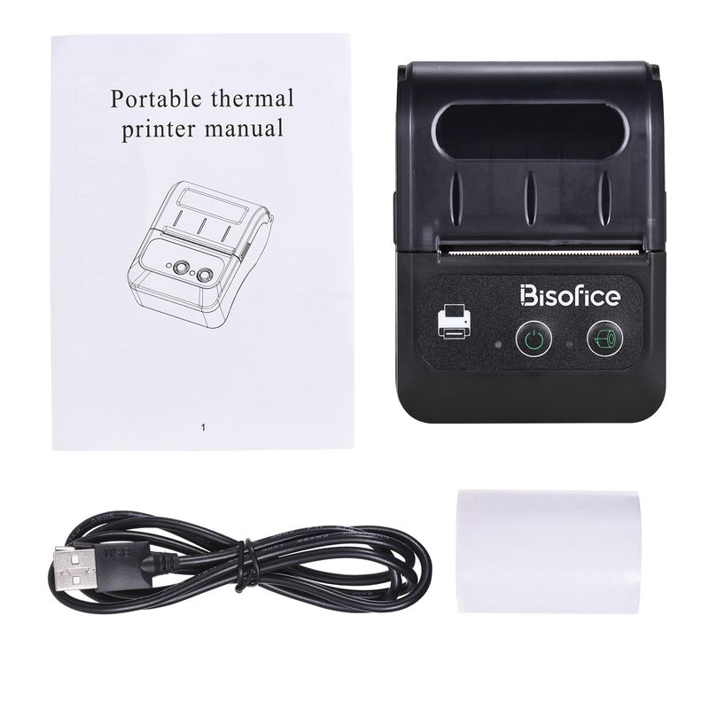 Bisofice Portable Wireless BT 58mm 2 Tommers termisk kvittering Mini USB Bill POS Mobile Printer Support ESC/POS Print Command_voghion.com