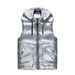 Men's Quilted Sleeveless Puffer Vest - Lightweight Winter Warm Jacket, Shiny Outerwear For Casual & Street Style, Unisex Fashion_voghion.com