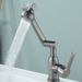 360° Rotating Faucet With Lucky Cat Design - Dual Handle Kitchen & Bathroom Sink Faucet, Adjustable Gooseneck Spout, Cold/Hot Water Mixer_voghion.com