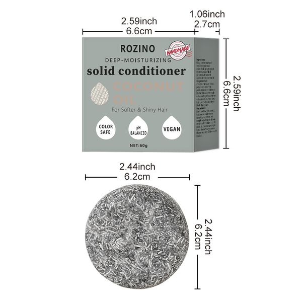 Kokosöl-Shampoo zur erfrischenden Schuppenentfernung, tiefenreinigendes regulierendes Öl, kräftiges und widerstandsfähiges Haar, handgemachte Seife_voghion.com