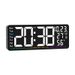 17.3" Modern LED Wall Clock With Colorful Display, Alarm, Temperature & Humidity Sensor – Stylish Home Decor_voghion.com
