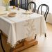 Nappe brodée nordique en coton et lin 2025, légère, luxueuse et haut de gamme, pour table basse, rectangulaire_voghion.com