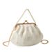 Borsa a tracolla con perline, mini borsa con chiusura a conchiglia plissettata da donna, 2025_voghion.com