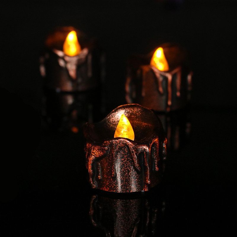 Flickering LED Candle Light - Battery Operated Flameless Candles With Realistic Flame Effect, Decorative For Halloween,_voghion.com