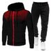 Neues einfarbiges Reißverschluss-Set mit rundem Punktdruck für Herbst-Winter-Plüsch-Herren-Damen-Sport-Hoodies, Pullover und Hosen_voghion.com