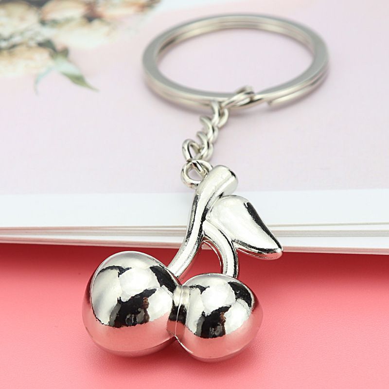 New Cherry Keychain For Women's Bags, High-Value Hanging Decoration With Glitter Crystal Fruit Pendant_voghion.com