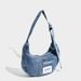 Damväskor Nischdesign Retro Washed Lazy Literary Denim Canvas Dumpling Bag Mångsidig Cool Shoulder Messenger Bag_voghion.com