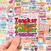 Stationery Sticker new English short sentence decoration notebook luggage cup stickers waterproof stickers_voghion.com