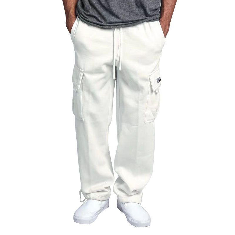 new multi-pocket overalls men's sanitary pants casual elastic trousers_voghion.com