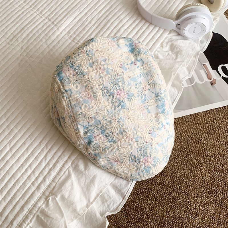 Lace Printed Bucket Hat Women's Spring Summer 2025 New Sweet And Versatile Washbasin Hat Sunshade Sunscreen Hat_voghion.com