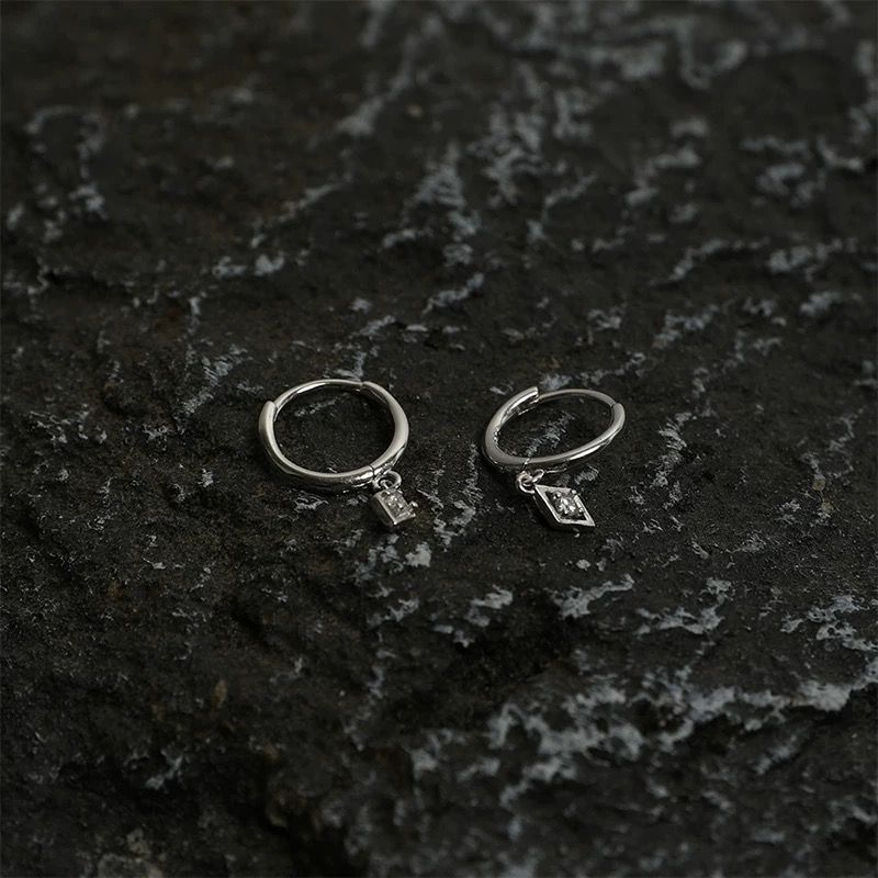Orecchini vintage retrò, squisiti, piccoli pendenti, unisex, design piccolo, semplici, da indossare in strada._voghion.com