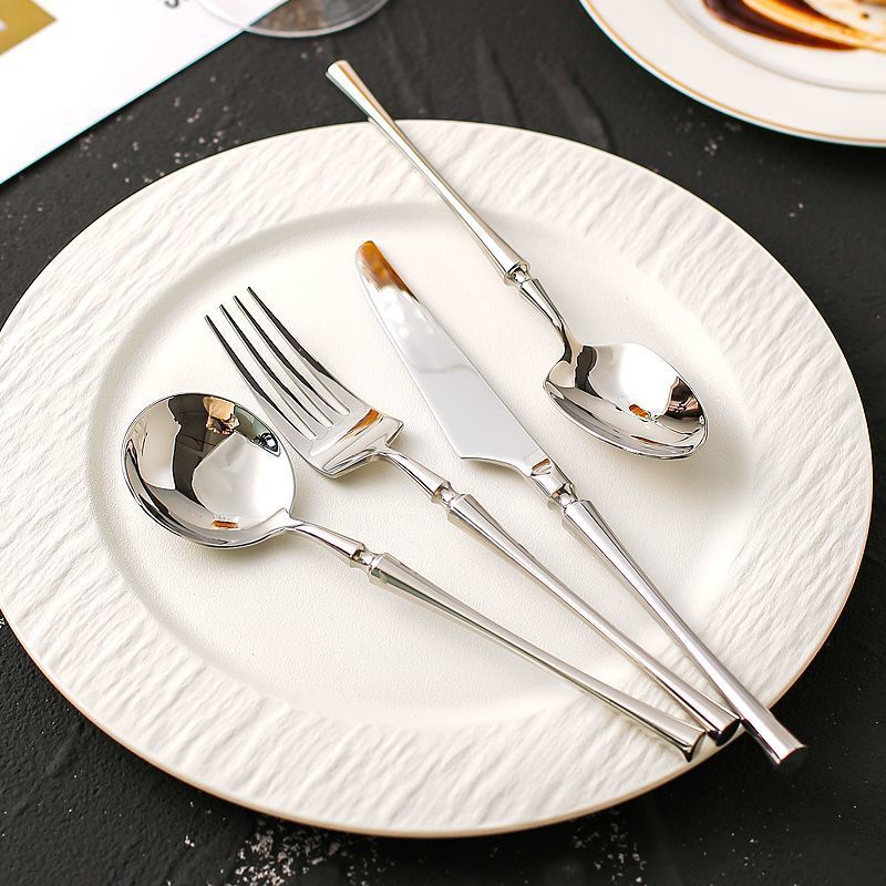 High-Quality Steak Knife, Fork, And French Style Light Luxury Western Tableware Set Stainless Steel Spoon Fork Household_voghion.com