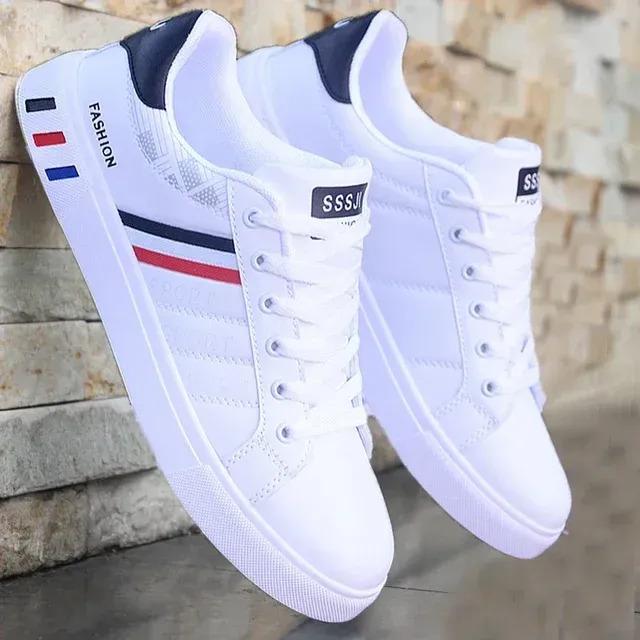 Neu Männer Casual Leichte Atmungsaktive Schuhe Flache Lace-Up Männer Sneakers Weiß Business Reise Unisex Tenis_voghion.com