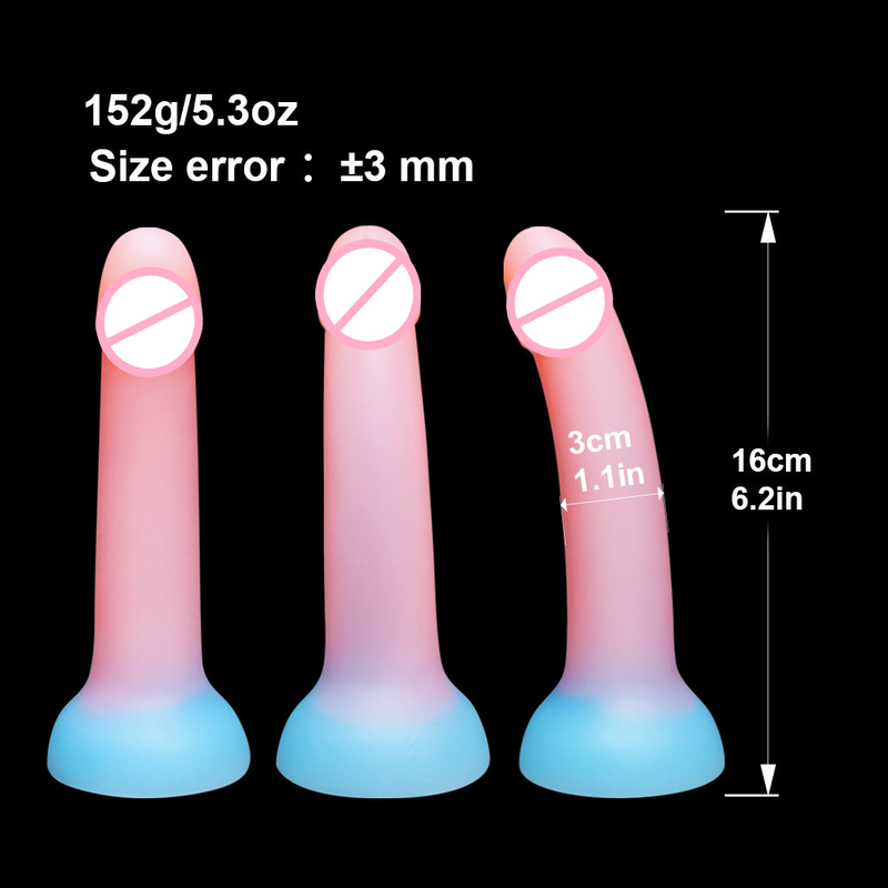 Lumious Dildo Soft Ski Feelig Realistic Suctio Cup Kvinnlig onanist Aal Dildos for Wome Me Sexleksaker för s_voghion.com