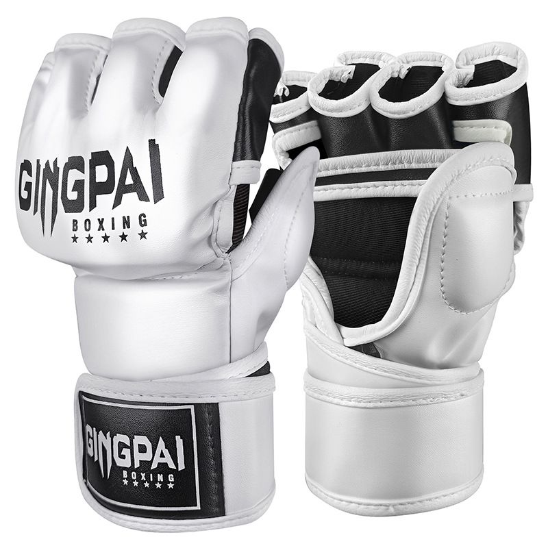 Mezzo set Guanti da allenamento pratici da combattimento traspiranti da boxe a cinque dita per uomini e donne adulti Sanda Fighting_voghion.com