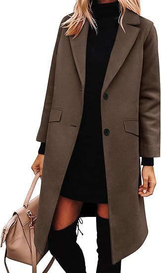 Trench doppiopetto oversize da donna – Cappotto lungo in misto lana con revers a lancia (S-XXL, 6 colori)_voghion.com