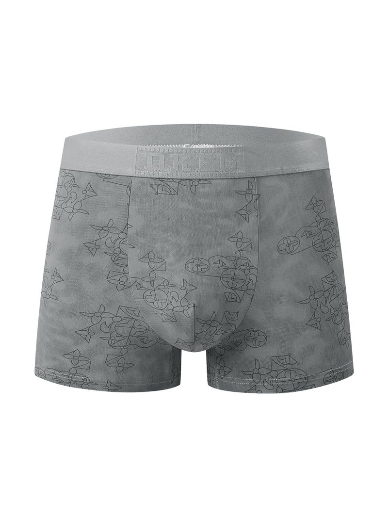 Herenondergoed Ice Silk Mid Waist Four Corner Thin Ice Feeling Fat Man Cartoon Print_voghion.com