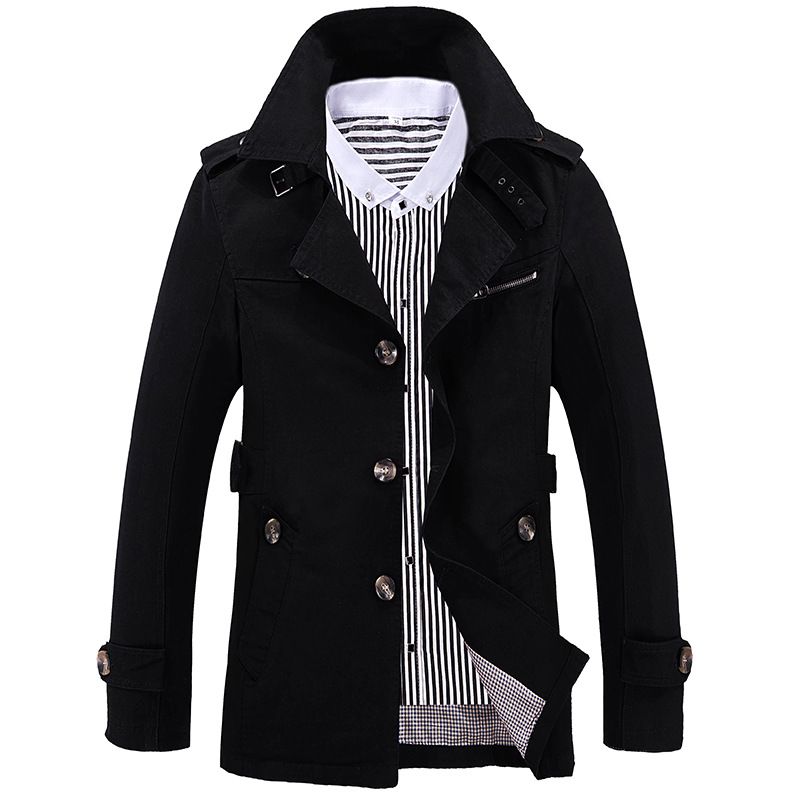 Men's Clothing Men's Casual Windbreaker Mid-length Men's Coat_voghion.com