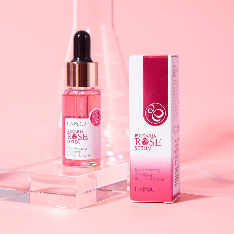 Sérum Laico Essência de Rosa Búlgara 17ml Hidratante e Hidratante Produtos para Cuidados com a Pele Embalagem em Inglês_voghion.com