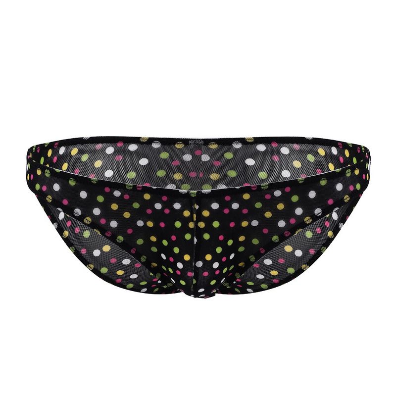 Slip da uomo in rete trasparente con stampa di personalità alla moda 2025d, vestibilità slim sottile, vita bassa, intimo per uomo_voghion.com