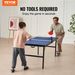 VEVOR Mid-Size Ping Pong Table Foldable Table Tennis Game Table Indoor With Net_voghion.com
