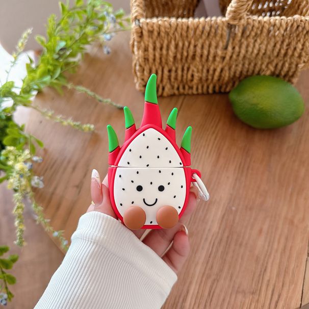 Three-dimensional Dragon Fruit For AirPods 4/3 Protective Case Pro2 Wireless Bluetooth 1/2 Generation Earphone Case_voghion.com