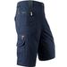 Herrenhose mit lockerer Passform und geradem Bein, Sommer, Übergröße, trendige, lässige, mittellange Hose mit mehreren Taschen, Cargohose aus reiner Baumwolle_voghion.com