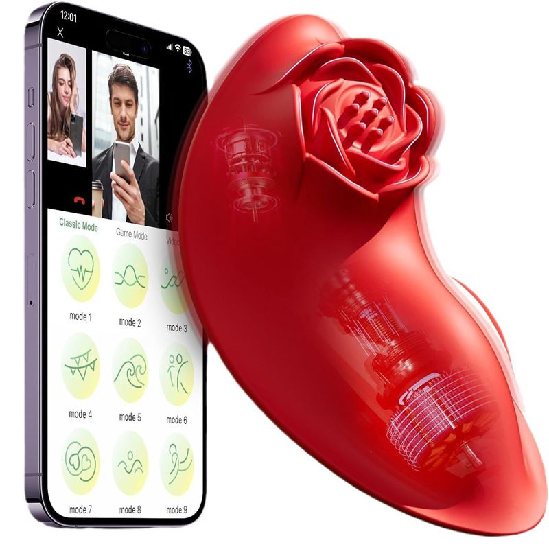 Rose Bud Vibration Invisible Wearable Wireless APP Remote Control Indossabile Uovo Saltante Giocattoli Sessuali per la Masturbazione Femminile_voghion.com