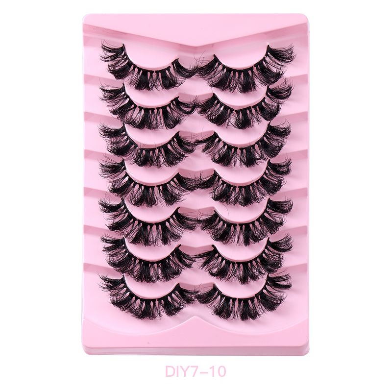 Wimpernverlängerungsset Sektionale Künstliche Wimpern Natürliche dicke Wimpern aus Nerzhaar Curl-Wimpern_voghion.com