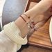 Braccialetto in corda rossa in argento puro da donna Ping An Joy, stile cinese, fatto a mano, design versatile_voghion.com