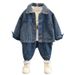 Ensemble en denim pour garçons, pour printemps et automne 2023, nouvel ensemble deux pièces cool et explosif de rue pour enfants, petits et_voghion.com