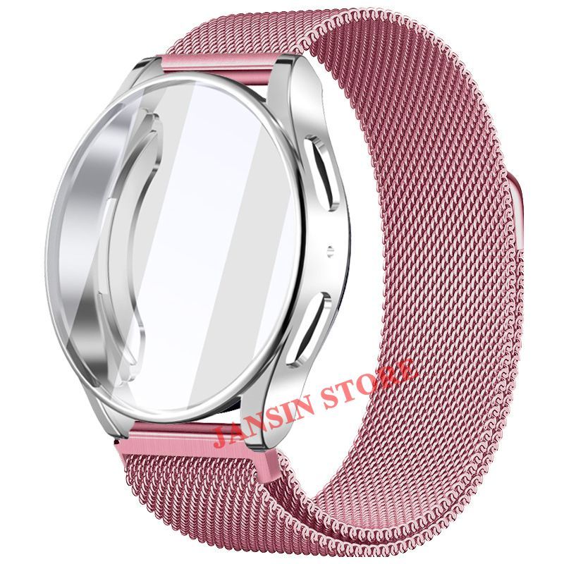 PC stiklinis dėklas + Milano kilpos dirželis „Samsung Galaxy Watch 7 6 5 4 40MM 44MM“ metalinė magnetinė apyrankė „Samsung Galaxy 7 6“_voghion.com