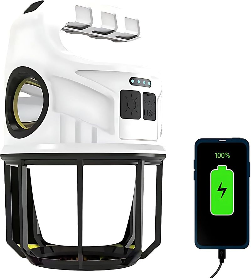 LED Rechargeable Camping Lantern, 500LM ,7 Light Modes, IPX4 Waterproof,Hiking,Fishing, Dimmable Tent Lights For Emergency,Solar Lantern,Power Outages_voghion.com