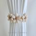 Internet Celebrity Large 8CM Cotton Linen Flower Tiebacks No-Drill Elastic Buckles Curtain Accessories 2p-set_voghion.com