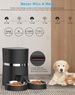Futterautomat inteligente Katze & Perro, WiFi Automatischer Futterspender Für 2 Katze, Comedero para mascotas con temporizador, Ton-Aufnahmefunktion, App-Steuerung, Porti_voghion.com