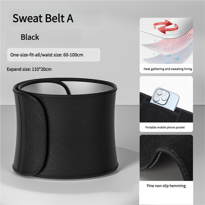 Silver Ion Fast Sweating Fat Burning Fitness Body Yoga Shaping Abdomen Cincher Sweat Waist Belt_voghion.com