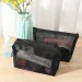5/1 piece of mesh transparent small black cosmetic portable travel toilet organizer mouth red storage bag Y241023_voghion.com