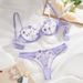 Reggiseno perizoma Pure Desire, intimo da donna in rete trasparente, dolce e sexy, ultra sottile_voghion.com