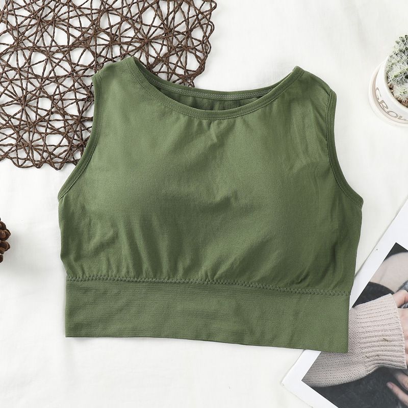 Gilet sportivo intimo da donna con coppe per il seno senza ferretto interno con bellissimo yoga sul petto avvolgente_voghion.com