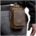 Head layer Crazy Horse Leather Cowhide Men's Trendy Cool Phone Camera Outdoor 6-inch Small Waist Bag with Hook 1609_voghion.com