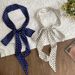 Sciarpa di seta sottile e stretta a pois da donna, stile Ins, da 190 cm, con nastro per capelli, decorazione per cintura_voghion.com