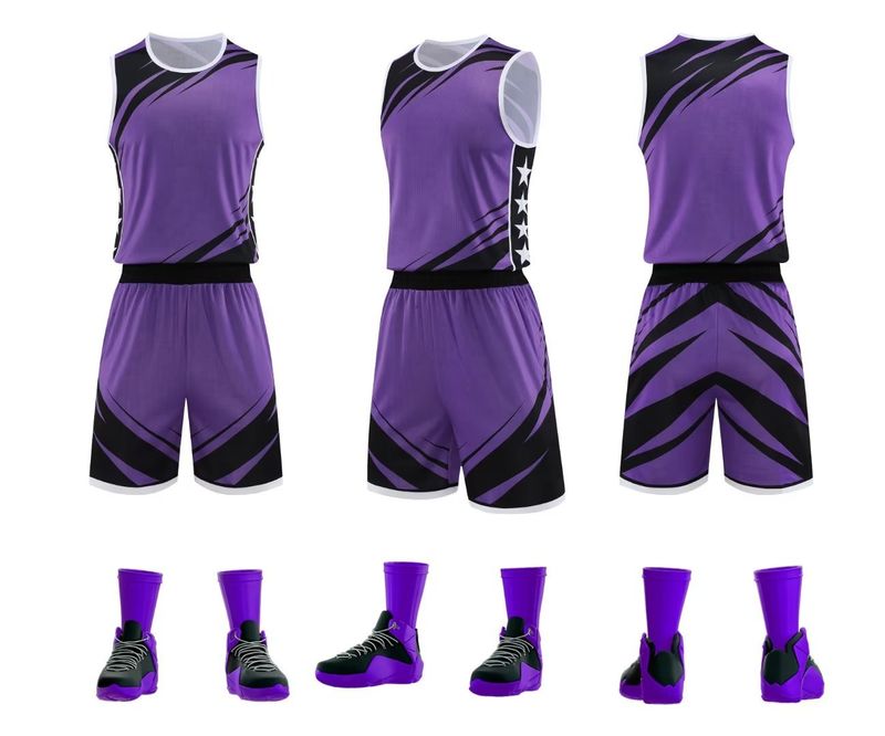 American style uniform, basketball men's set, printed personality, junior high school students, narrow shoulder, four_voghion.com