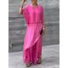 Women's Clothing Summer New Loose And Comfortable Tops Split Wide Leg Pants Chiffon Casual Suit_voghion.com
