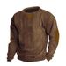 Herrenbekleidung Herbst und Winter Rundhals Casual Stehkragen Cord Langarm Sweatshirt Auf Lager_voghion.com