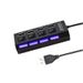 RYRA Højhastigheds 4/7 Ports USB HUB 2.0 Adapter Expander Multi USB Splitter Multiple Extender Med Switch 30CM Kabel Til PC Laptop XYZ_voghion.com