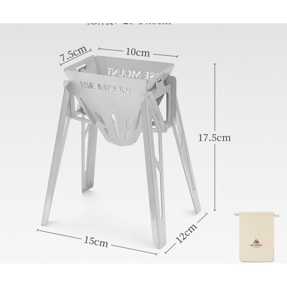 Filtro per caffè da esterno 304, staccabile e assemblabile, tazza conica con filtro alto portatile, imbuto portatile ISE Mount_voghion.com